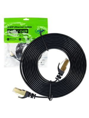 Ravni mrežni kabel CAT7 crni