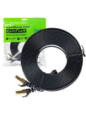 Ravni mrežni kabel CAT7 crni