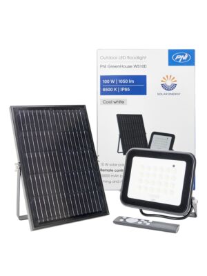 PNI GreenHouse WS100 100W LED reflektor sa solarnim panelom, baterijom od 10000 mAh, daljinskim upravljačem, podesivim vremenom i svjetlinom