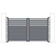 Set aluminijskih krilnih vrata PNI MAB3000 s dva krila od 1,5 m i visinom od 1,7 m