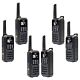 Komplet od 6 prijenosnih radio stanica PNI PMR R80 PRO 0.5W, 16 kanala, vodootporan IP67, sa LED svjetiljkom, SOS tipkom, VOX, USB-C
