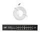 PNI SW016 Switch paket, 16 x 10/100/1000 Mbps, gigabitno, metalno kućište i 3m CAT8 patch PNI U8030W